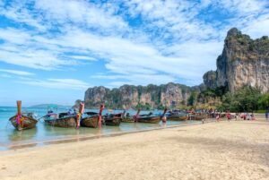 Thailand Krabi Railay Beach West with Longtail boats 1640x1100 1