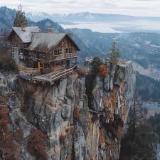 a house on a cliff:Cliffside Living